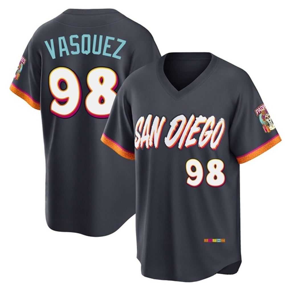 Trusc S.Diego Padres #98 Randy Vasquez Player Obsidian 2026 City Connect Home Limited T-shirt Stitched Jerseys