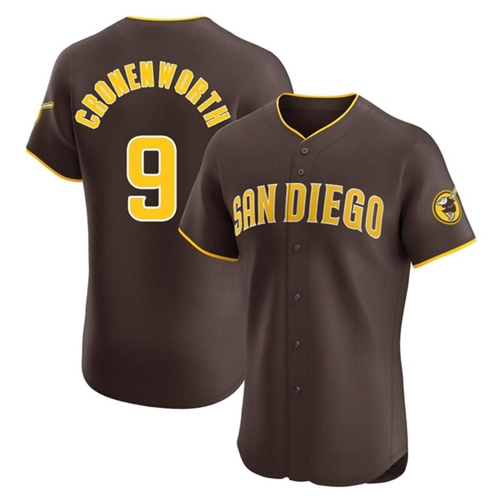 Trusc S.Diego Padres #9 Jake Cronenworth Player Brown Home Limited Elite Stitched Jerseys