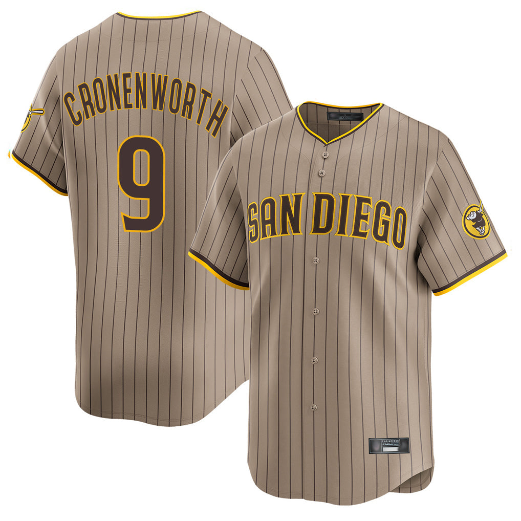 Trusc S.Diego Padres #9 Jake Cronenworth Player Khaki Home Limited Stitched Jerseys