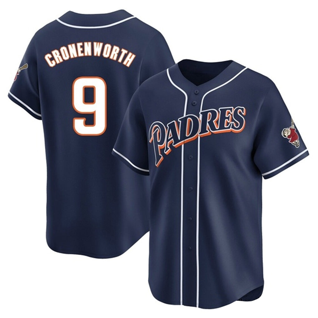 Trusc S.Diego Padres #9 Jake Cronenworth Player Navy Cooperstown Collection Limited Home Stitched Jerseys