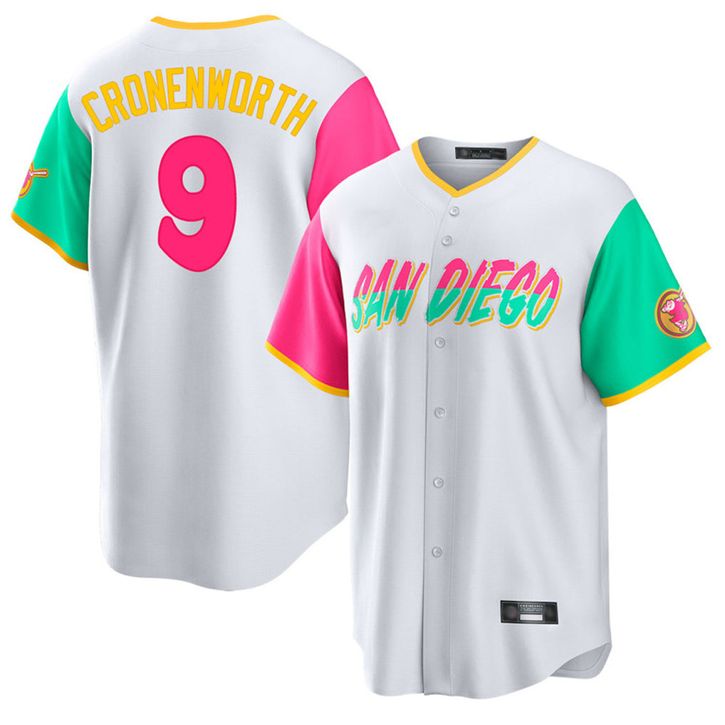 Trusc S.Diego Padres #9 Jake Cronenworth Player White City Connect Home Game Stitched Jerseys