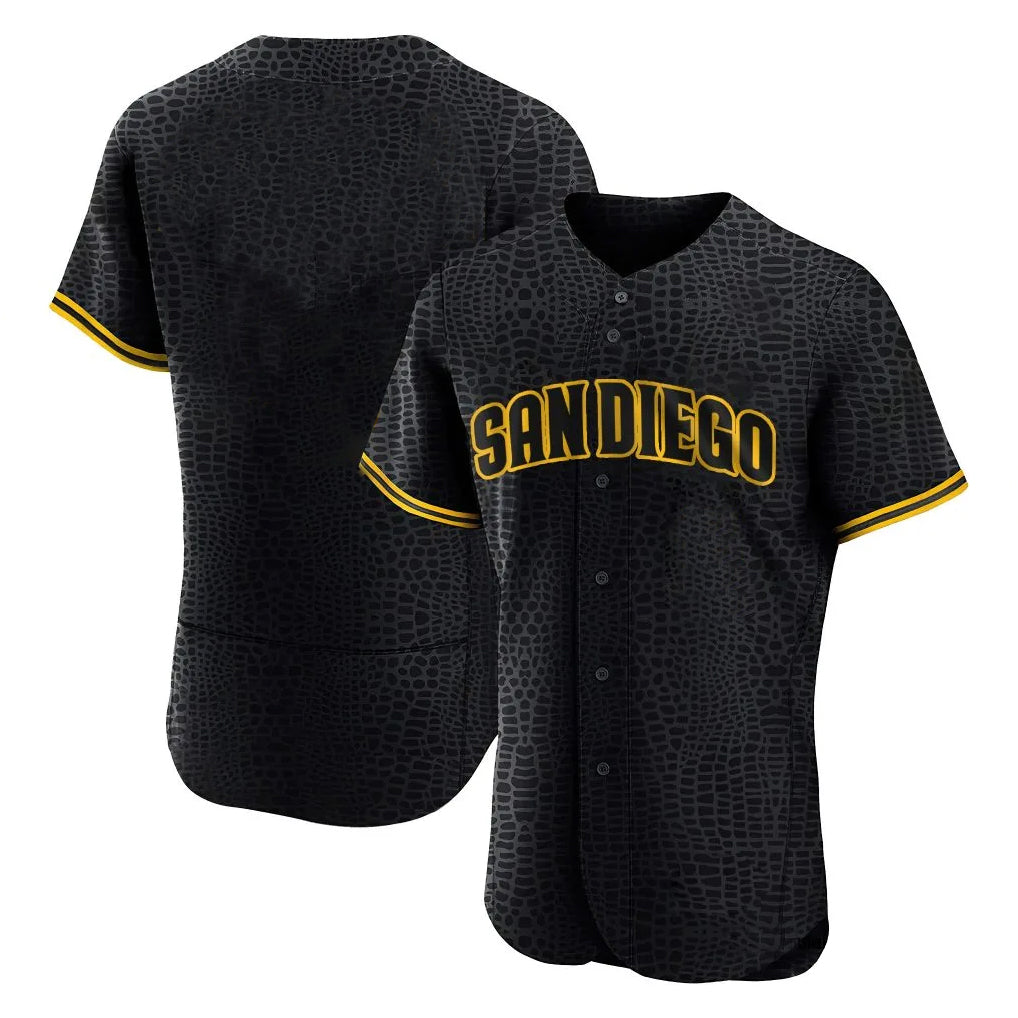 Trusc S.Diego Padres Blank Player Black Snake Skin City Home Limited Elite Stitched Jerseys