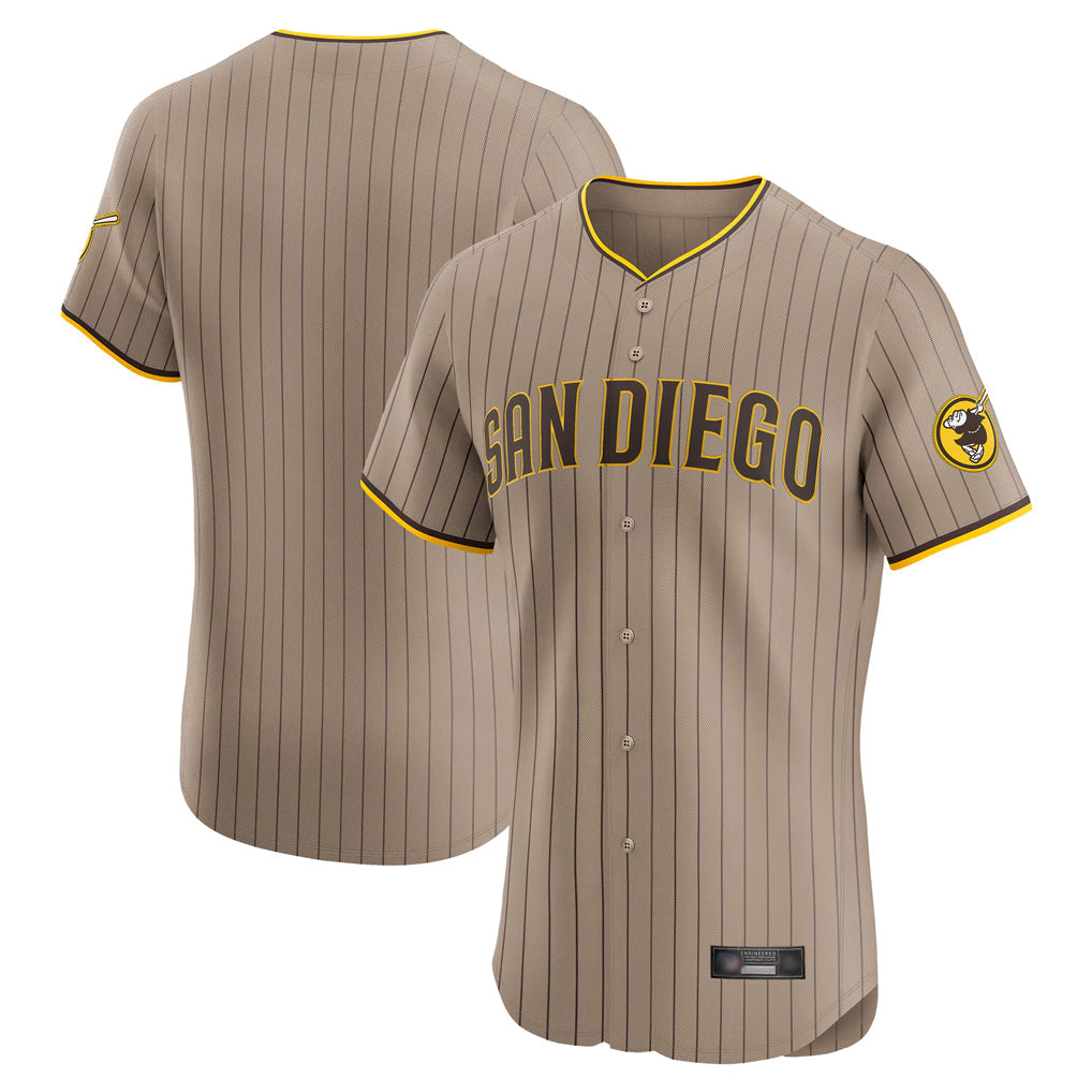 Trusc S.Diego Padres Blank Player Khaki Home Limited Elite Stitched Jerseys