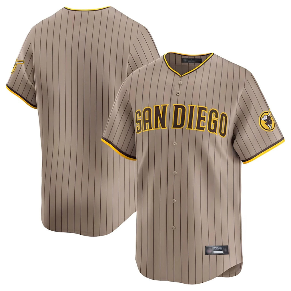 Trusc S.Diego Padres Blank Player Khaki Home Limited Stitched Jerseys