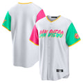 Trusc S.Diego Padres Blank Player White City Connect Home Game Stitched Jerseys