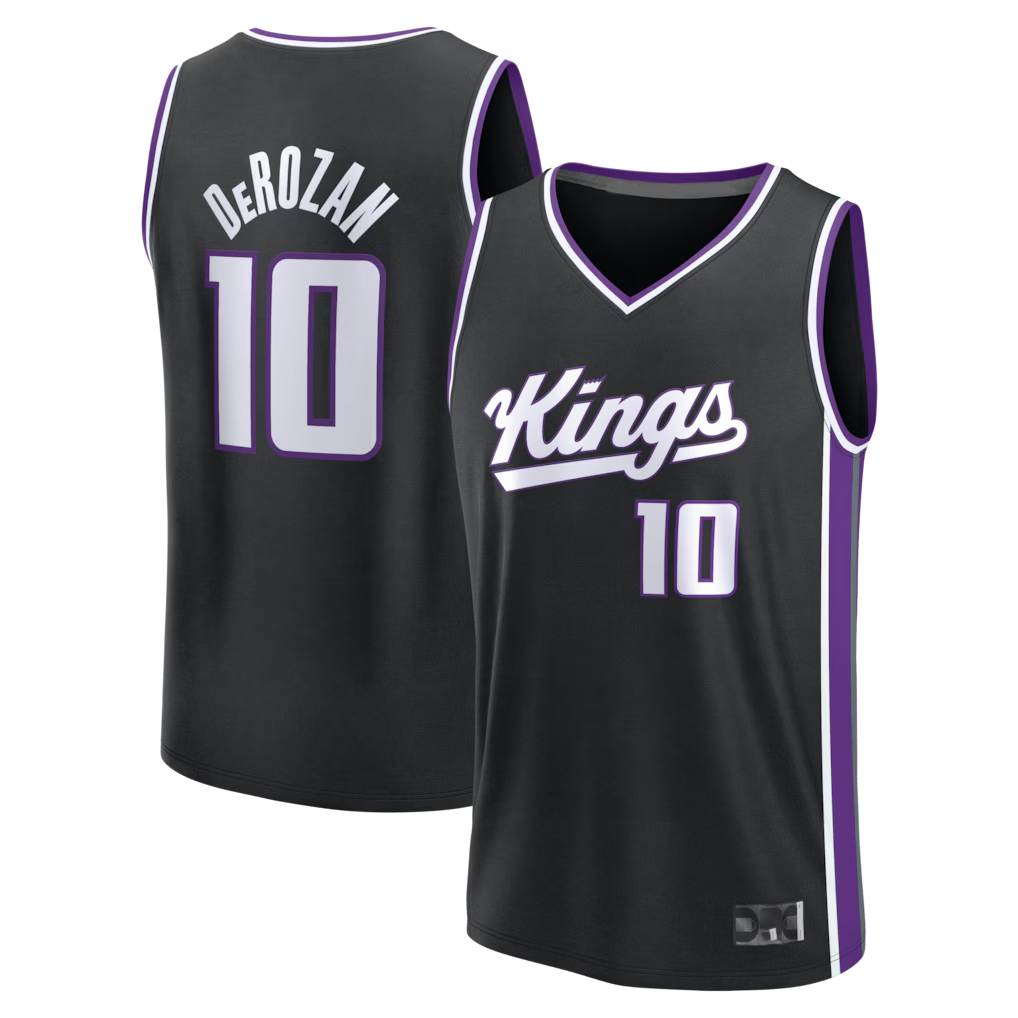 Trusc S.Kings #10 DeMar DeRozan Fanatics Black Fast Break Replica Player Jerseys - Icon Edition