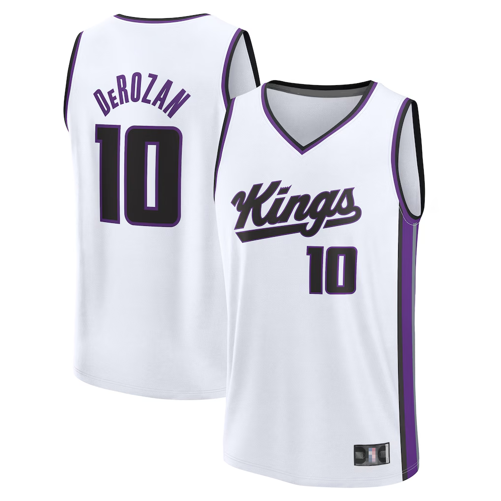 Trusc S.Kings #10 DeMar DeRozan Fanatics White Fast Break Replica Player Jerseys - Association Edition