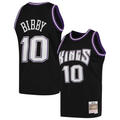 Trusc S.Kings #10 Mike Bibby Mitchell & Ness Black Hardwood Classics Swingman Jerseys