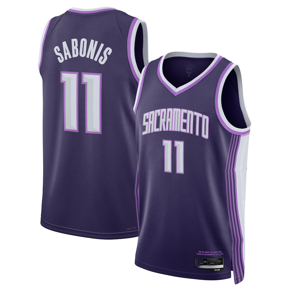 Trusc S.Kings #11 Domantas Sabonis Purple 2025-2026 Swingman Jerseys - City Edition