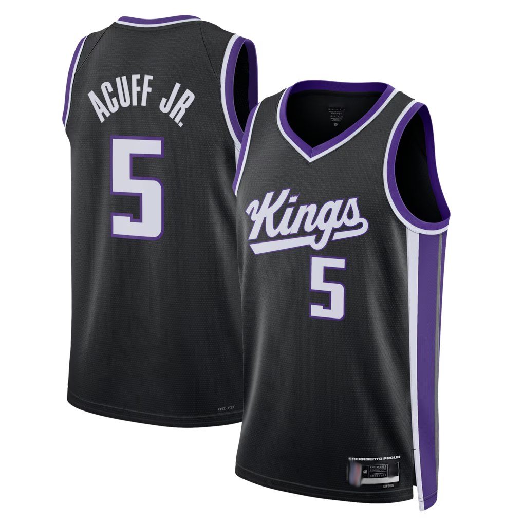 Trusc S.Kings #5 Darius Acuff Jr. Black Swingman Jerseys - Icon Edition