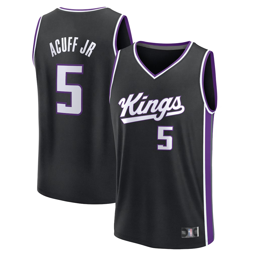 Trusc S.Kings #5 Darius Acuff Jr. Fanatics Black 2026 Draft First Round Pick Fast Break Jerseys - Icon Edition