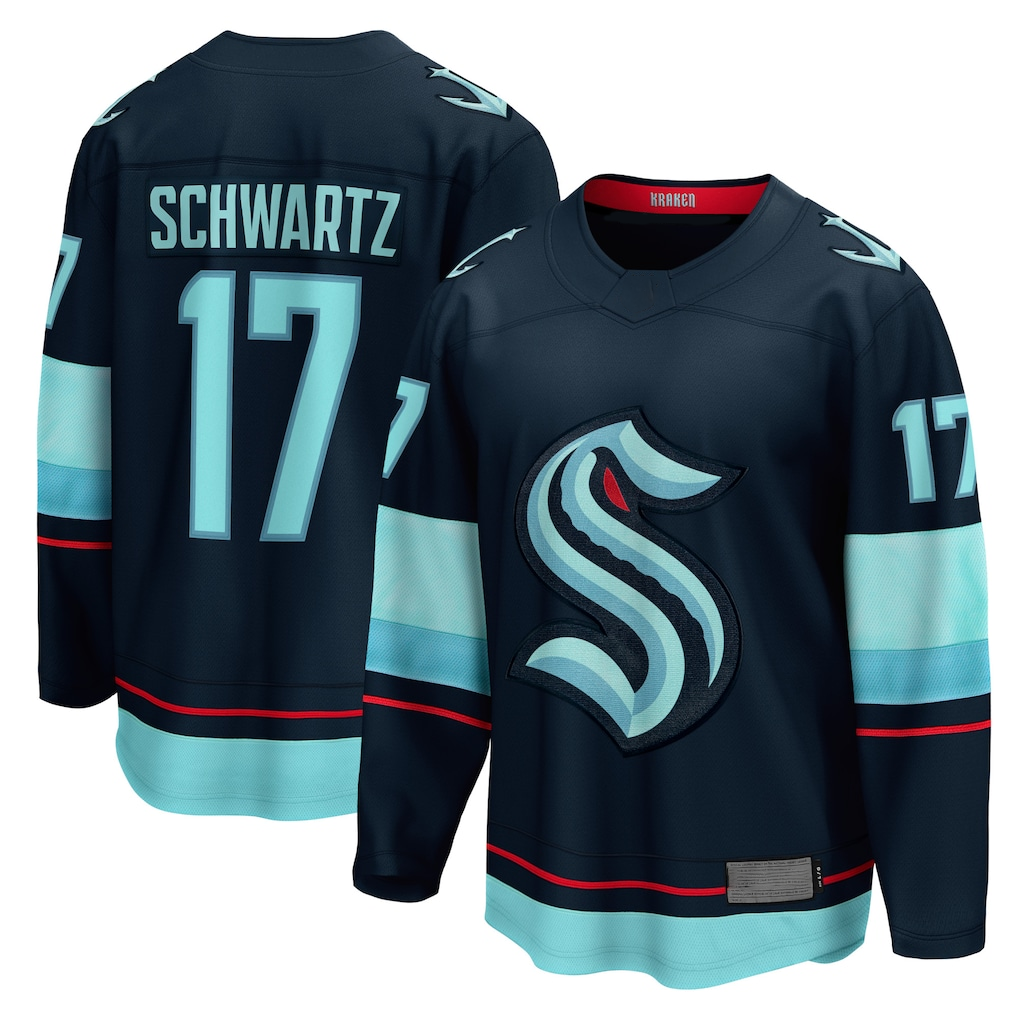 Trusc S.Kraken #17 Jaden Schwartz Navy Home Breakaway Player Jerseys