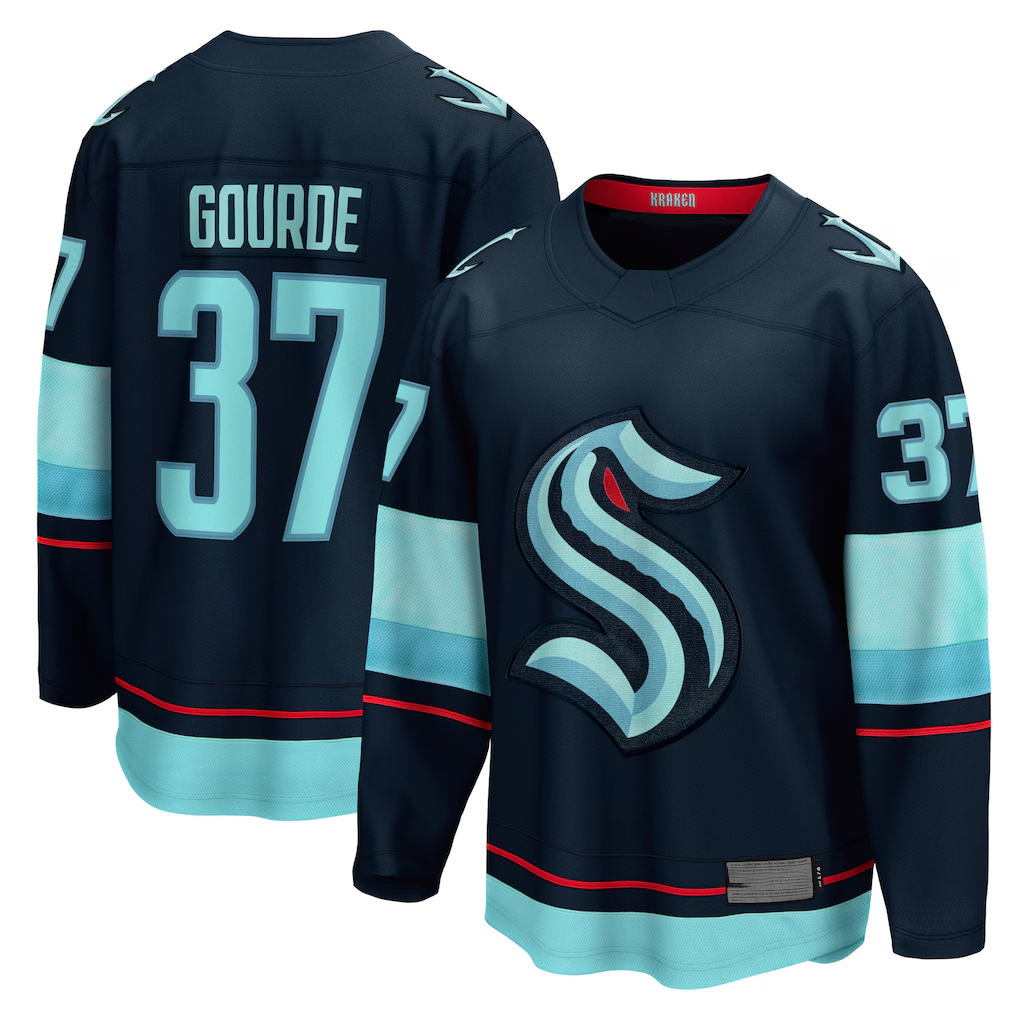Trusc S.Kraken #37 Yanni Gourde Deep Sea Blue Home Breakaway Player Jerseys