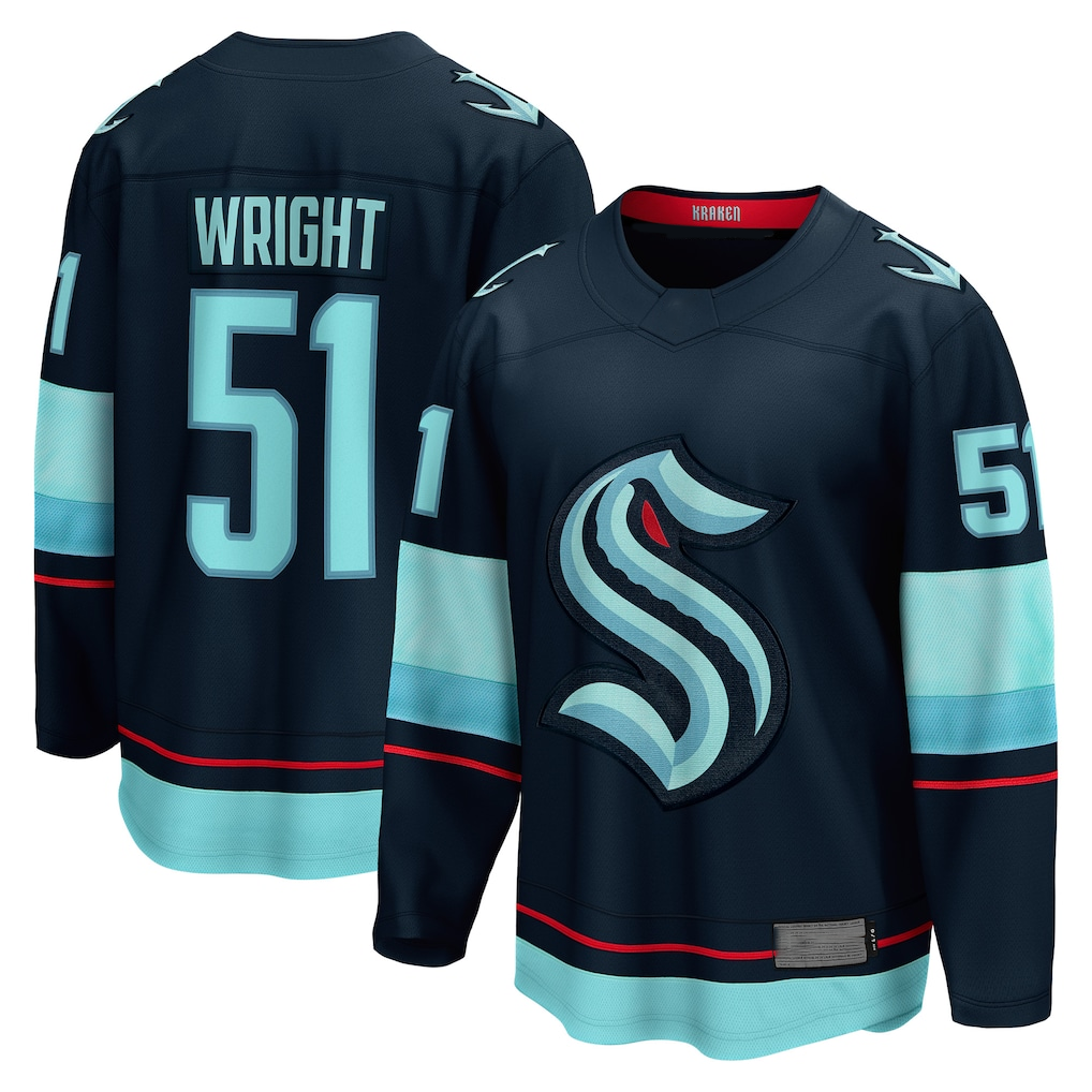 Trusc S.Kraken #51 Shane Wright Deep Sea Blue Home Breakaway Player Jerseys