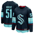 Trusc S.Kraken #51 Shane Wright Deep Sea Blue Home Breakaway Player Jerseys