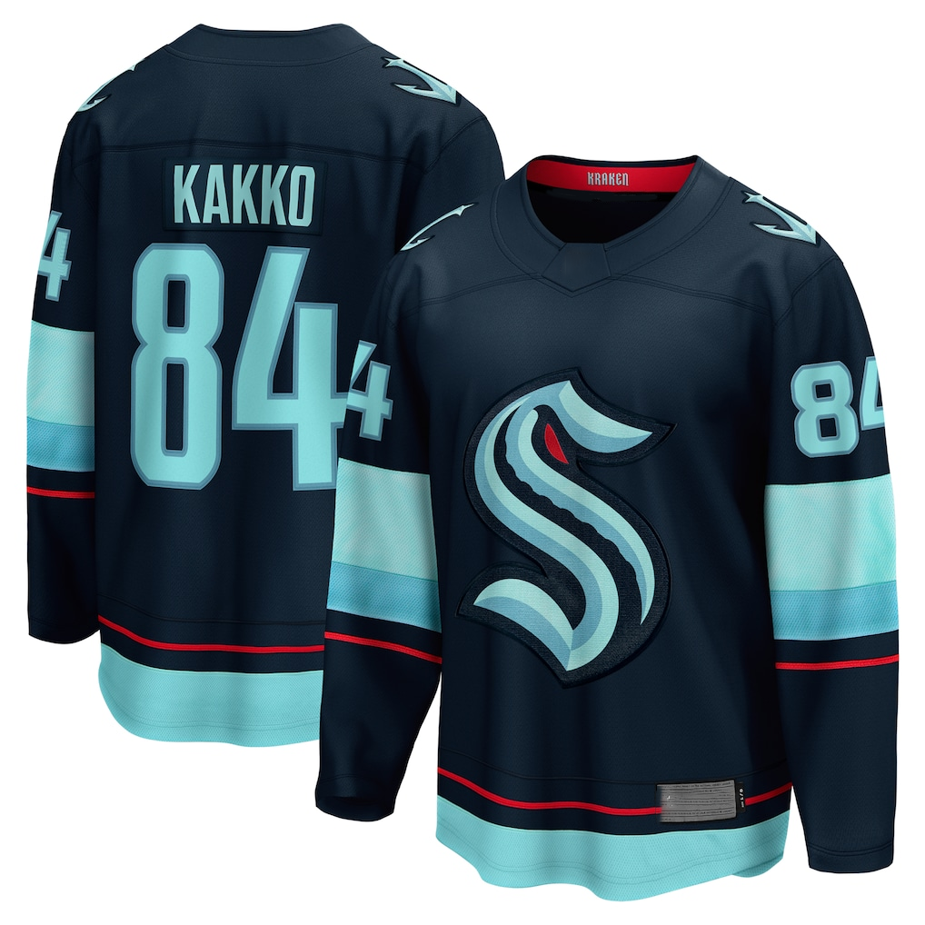 Trusc S.Kraken #84 Kaapo Kakko Deep Sea Blue Home Breakaway Player Jerseys