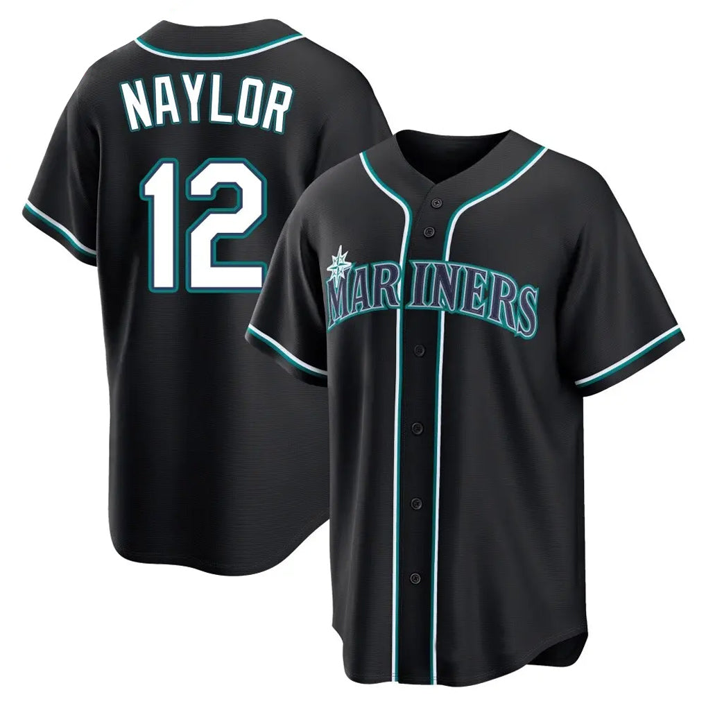 Trusc S.Mariners #12 Josh Naylor Player Black Fashion Home Limited Stitched Jerseys