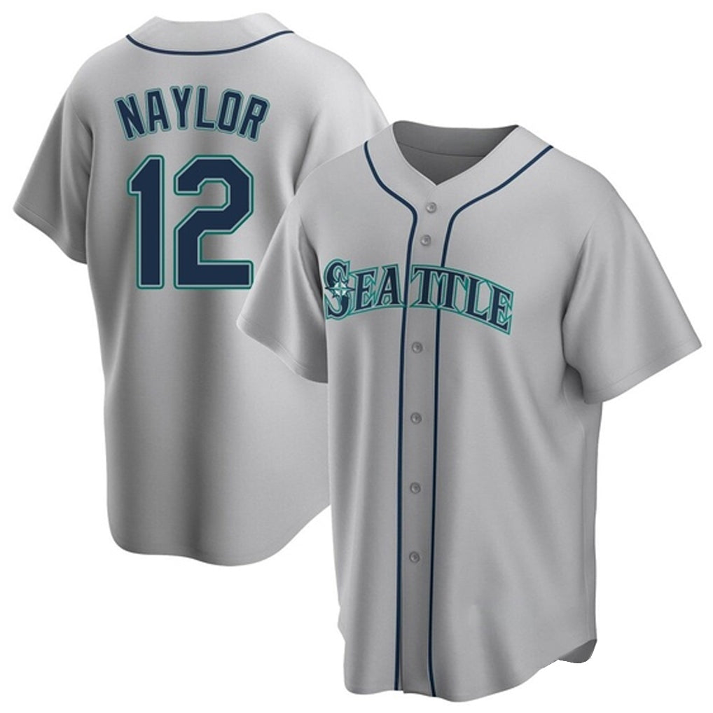 Trusc S.Mariners #12 Josh Naylor Player Gray Home Game Stitched Jerseys