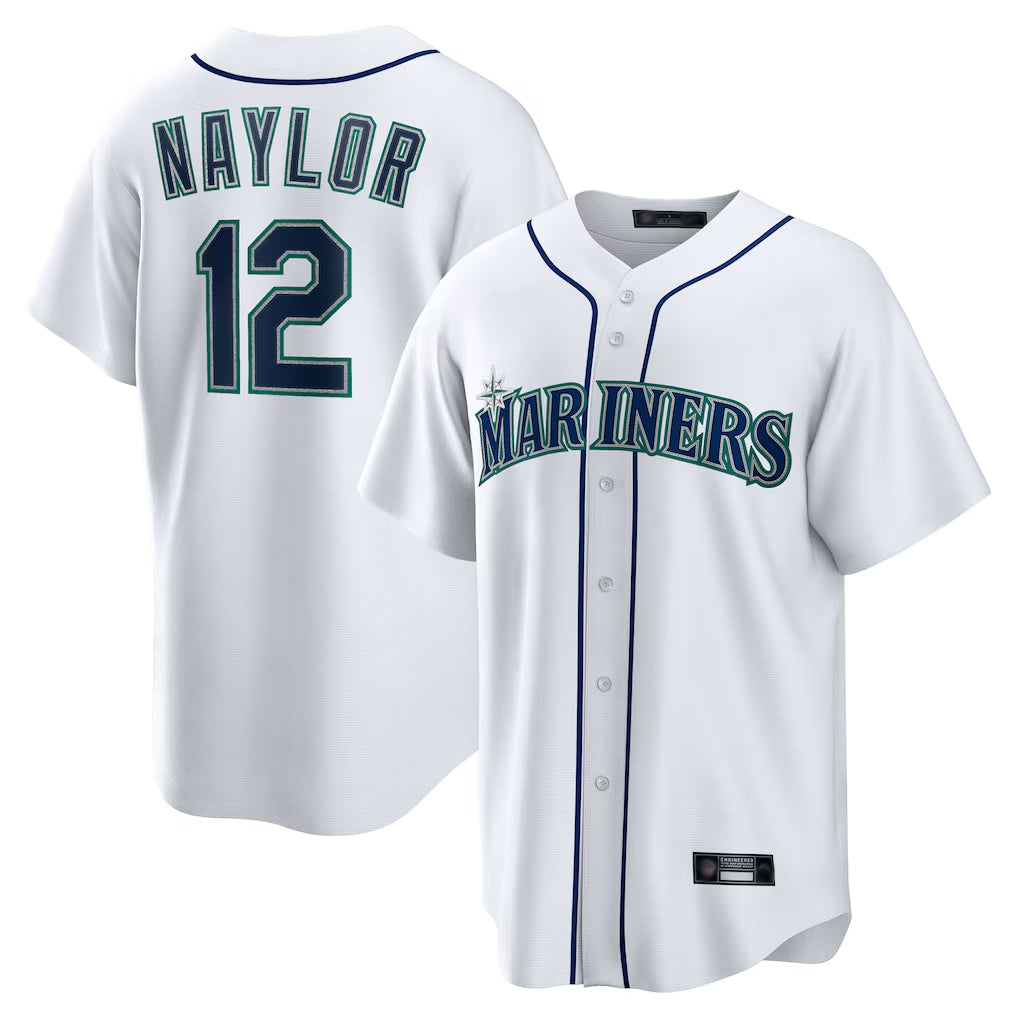 Trusc S.Mariners #12 Josh Naylor Player White Home Game Stitched Jerseys