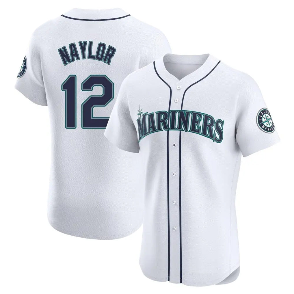Trusc S.Mariners #12 Josh Naylor Player White Home Limited Elite Stitched Jerseys