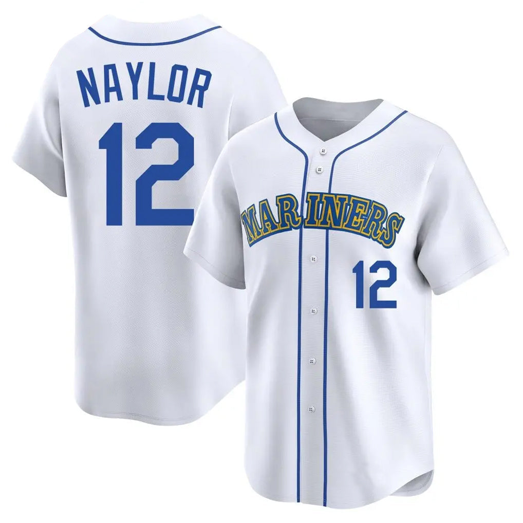 Trusc S.Mariners #12 Josh Naylor Player White Pitch Fashion Game Stitched Jerseys