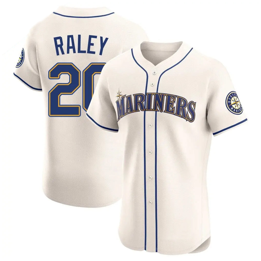 Trusc S.Mariners #20 Luke Raley Player Cream Home Limited Elite Stitched Jerseys