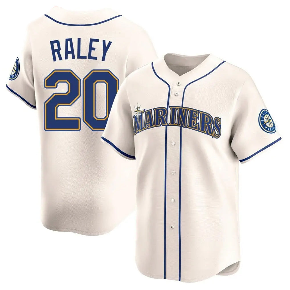 Trusc S.Mariners #20 Luke Raley Player Cream Home Limited Stitched Jerseys