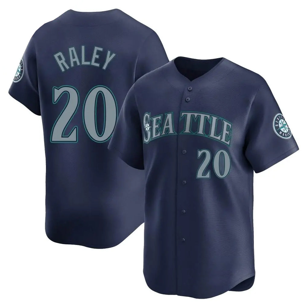 Trusc S.Mariners #20 Luke Raley Player Navy Home Limited Stitched Jerseys