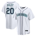 Trusc S.Mariners #20 Luke Raley Player White Home Game Stitched Jerseys