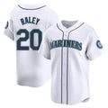 Trusc S.Mariners #20 Luke Raley Player White Home Limited Stitched Jerseys