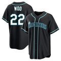 Trusc S.Mariners #22 Bryan Woo Player Black Fashion Home Limited Stitched Jerseys