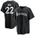 Trusc S.Mariners #22 Bryan Woo Player Black Home Limited Stitched Jerseys