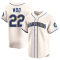 Trusc S.Mariners #22 Bryan Woo Player Cream Home Limited Stitched Jerseys