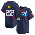 Trusc S.Mariners #22 Bryan Woo Player Navy American League All-Star Edition Limited Stitched Jerseys
