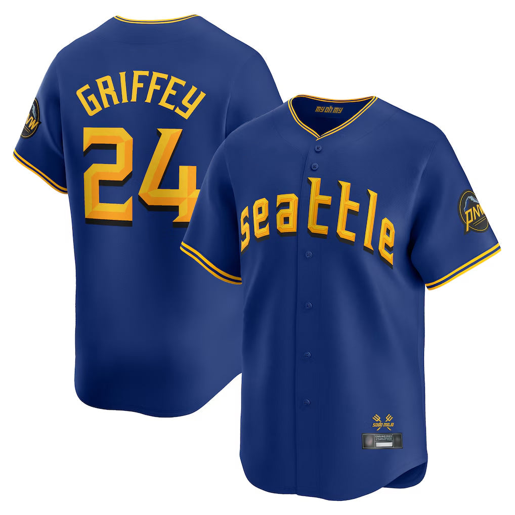 Trusc S.Mariners #24 Ken Griffey Jr Player Royal City Connect Home Limited Stitched Jerseys