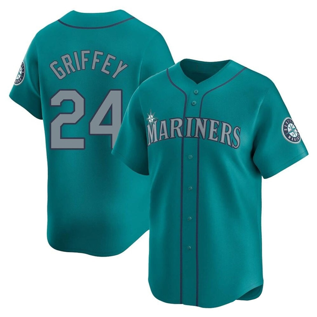Trusc S.Mariners #24 Ken Griffey Jr Player Teal Home Limited Stitched Jerseys