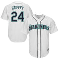 Trusc S.Mariners #24 Ken Griffey Jr Player White Cool Base Home Game Stitched Jerseys