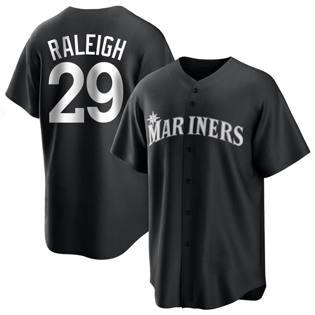 Trusc S.Mariners #29 Cal Raleigh Player Black Home Limited Stitched Jerseys