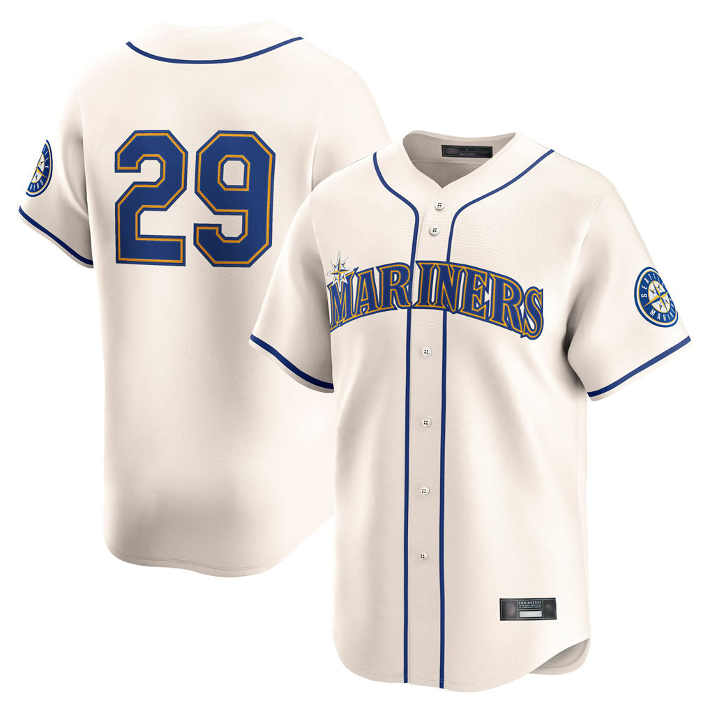 Trusc S.Mariners #29 Cal Raleigh Player Cream Home Limited Stitched Jerseys