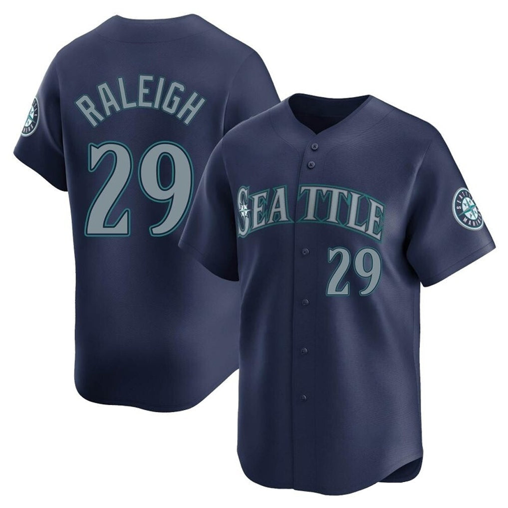 Trusc S.Mariners #29 Cal Raleigh Player Navy Home Limited Stitched Jerseys