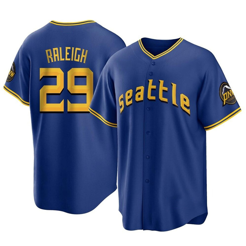 Trusc S.Mariners #29 Cal Raleigh Player Royal City Connect Home Game Stitched Jerseys