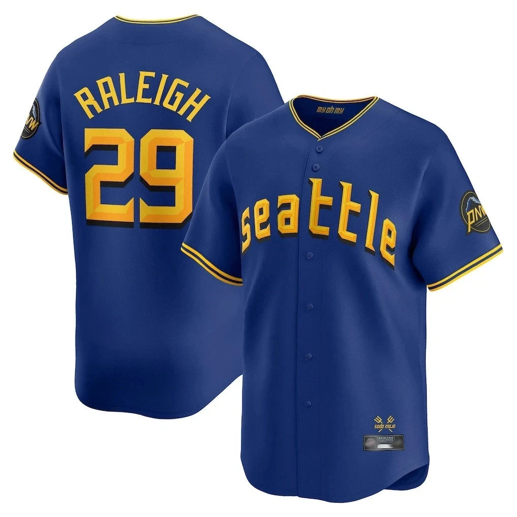 Trusc S.Mariners #29 Cal Raleigh Player Royal City Connect Home Limited Stitched Jerseys