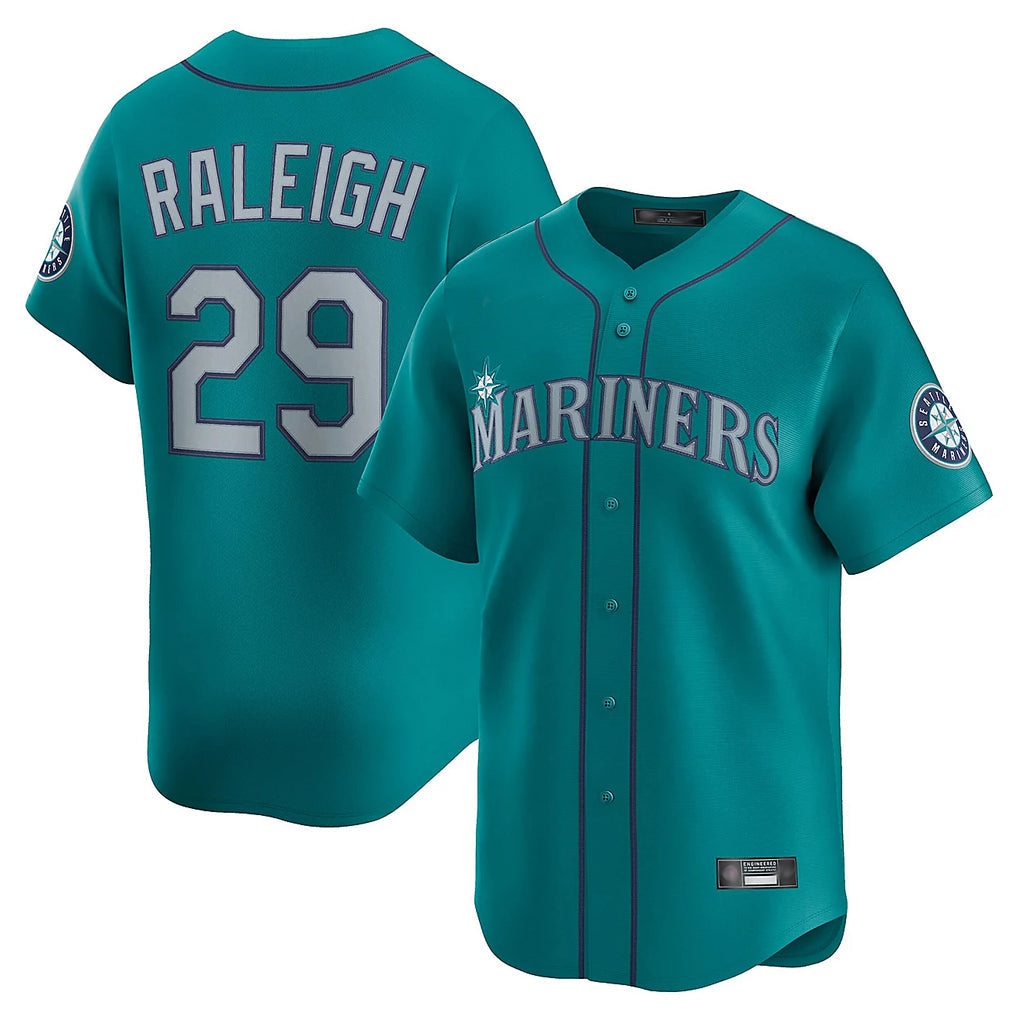 Trusc S.Mariners #29 Cal Raleigh Player Teal Home Limited Stitched Jerseys
