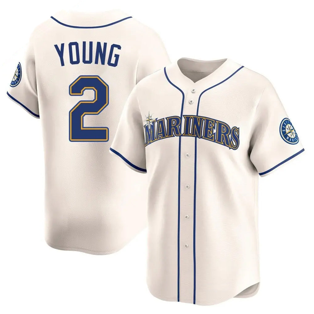 Trusc S.Mariners #2 Cole Young Player Cream Home Limited Stitched Jerseys