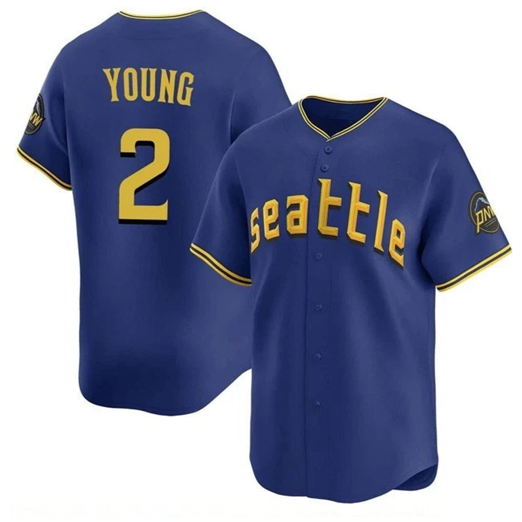 Trusc S.Mariners #2 Cole Young Player Royal City Connect Home Limited Stitched Jerseys