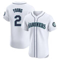 Trusc S.Mariners #2 Cole Young Player White Home Limited Elite Stitched Jerseys