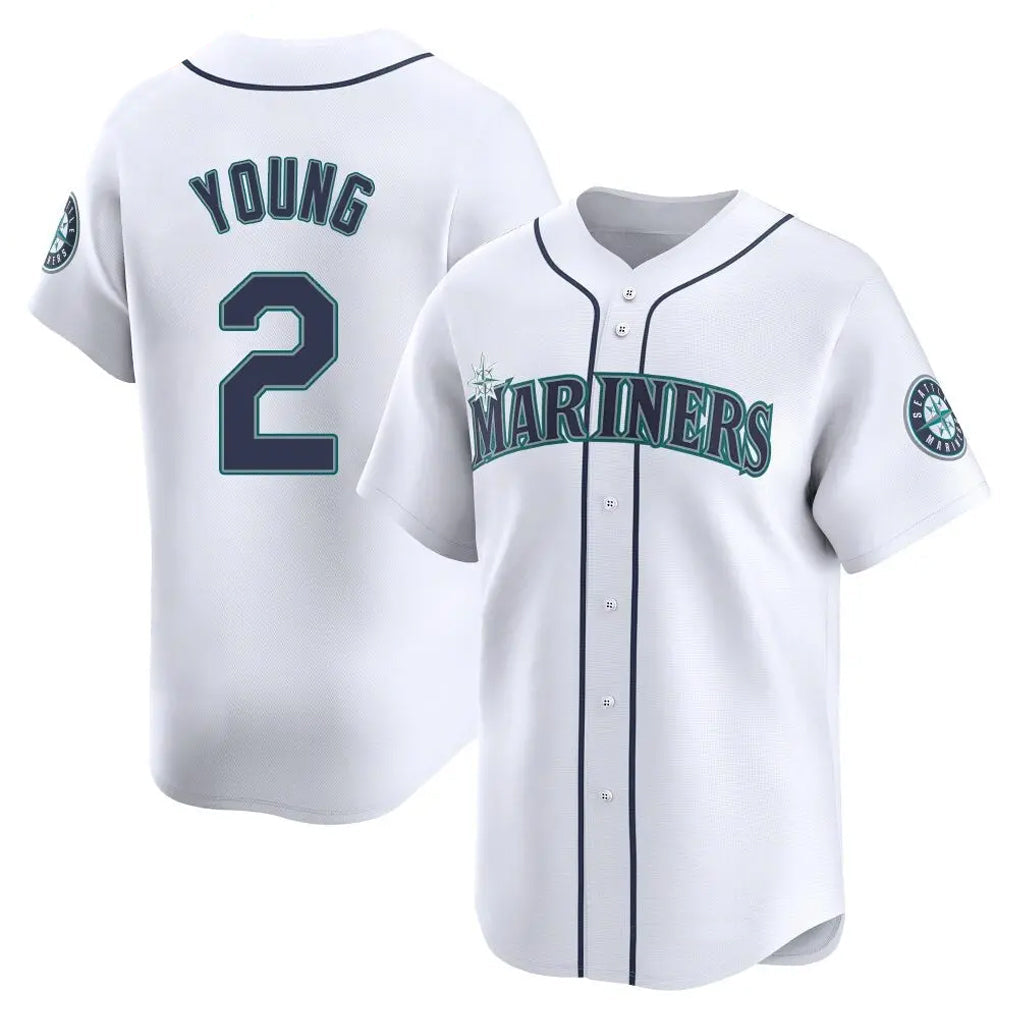 Trusc S.Mariners #2 Cole Young Player White Home Limited Stitched Jerseys