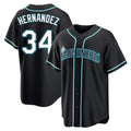 Trusc S.Mariners #34 Felix Hernandez Player Black Fashion Home Limited Stitched Jerseys
