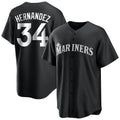 Trusc S.Mariners #34 Felix Hernandez Player Black Home Limited Stitched Jerseys
