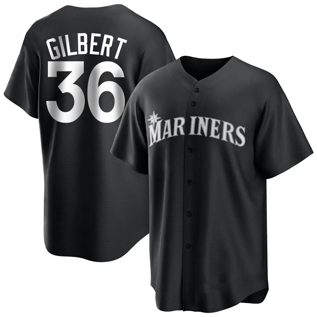 Trusc S.Mariners #36 Logan Gilbert Player Black Home Limited Stitched Jerseys